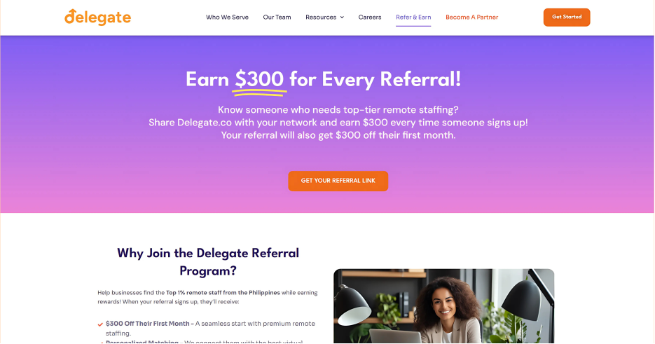 Delegate.co – Virtual Assistant Referral Program